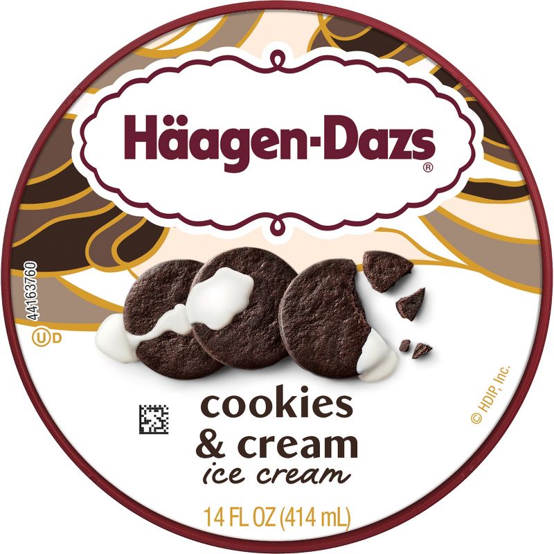 Haagen-Dazs Cookies &#38; Cream Ice Cream - 14oz, 5 of 9