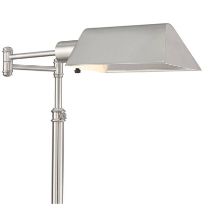 Elegant Adjustable Pharmacy Floor Lamp in Brushed Nickel