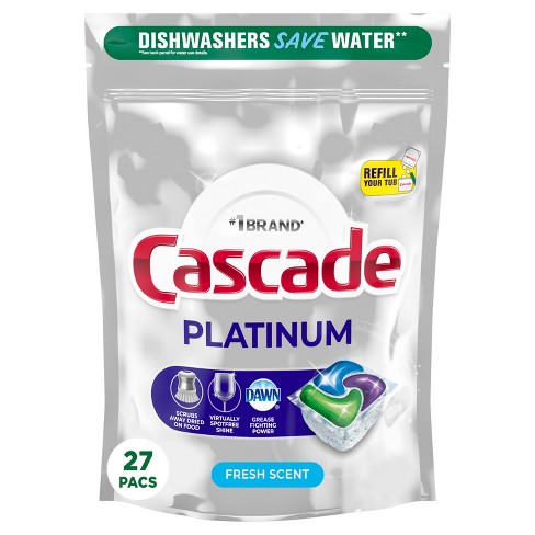 Cascade Fresh Platinum Action Pacs - 27ct : Target