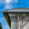 VisioGear Canopies and Gazebos, Hardtop Gazebo with Arc Roof, Gazebo Pavilion for Patio and Backyard, Gray, 142.92"*117.36"*112.08" - 4 of 4