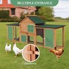 Jojoka Pet Wooden Rabbit Hutch, Outdoor Chicken Coop, Double Side Runs, Removable Tray, Ramps, Weatherproof Roof - 3 of 4