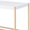 Metal & Synthetic Wood Modern Rectangular Writing Desk with USB Port - 2 of 4