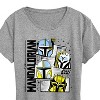Women's - Star Wars - The Mandalorian Mando Helmet Grid Short Sleeve Graphic T-Shirt - 2 of 4
