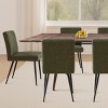 9-Piece Walnut Dining Set,95" L Rectangular Extendable Dining Table with 8 Upholstered Linen Dining Chair for Dining Room,Farmhouse-Tanpinhause - 3 of 4