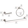 Elegant Lighting Alma 3-Piece Bathroom Hardware Set in Brushed Nickel - 2 of 4