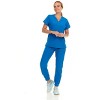 Hey Collection Womens Stretch V-Neck Jogger Scrubs Set, Medical Nursing Tops with Four Pocket Pants - 4 of 4