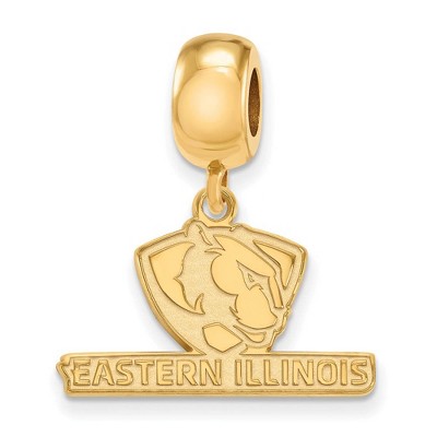 Black Bow Jewelry 14k Yellow Gold Plated Sterling Silver Eastern Illinois Panthers NCAA Bead Charm