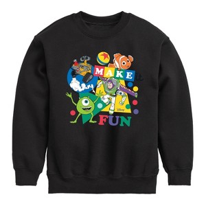 Boys' - Disney - Make It Fun Graphic Long Sleeve Fleece Sweatshirt - 1 of 4