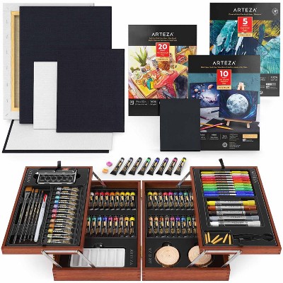 Arteza Metallic Mixed Media Art Tool Set with Paints (ARTZ-3861)