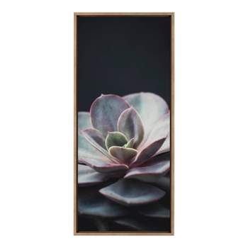 18" x 40" Sylvie Lavender Succulent by F2 Images Framed Wall Canvas Gold - Kate & Laurel All Things Decor