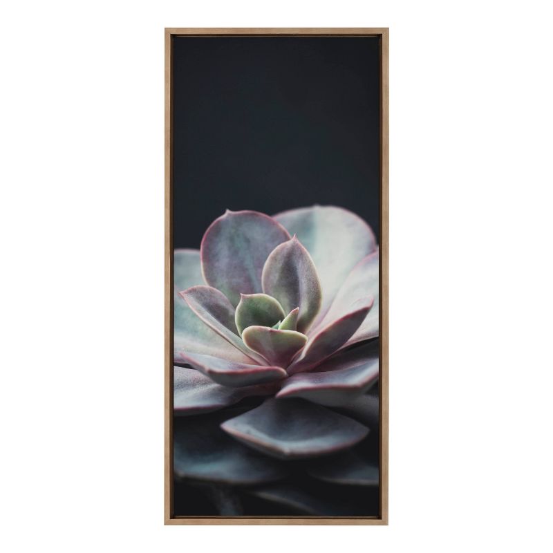 18&#34; x 40&#34; Sylvie Lavender Succulent by F2 Images Framed Wall Canvas Gold - Kate &#38; Laurel All Things Decor, 1 of 8