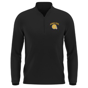 Albany State University Adult Active Sport 1/4 Zip Pullover Left Chest Logo, Black - 1 of 4