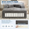 49" Oversized Chaise Lounge Chair, Upholstered Sleeper Sofa Bed with 3 Pillows, Boneless Sleep Single Sofa Couch for Living Room Bedroom, Grey - 3 of 4