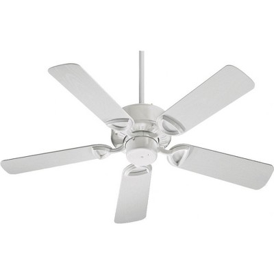 Quorum Lighting Estate 42 White Ceiling Fan, 5 Blades, Optional Light Kit, 3 Speed, Wet Rated