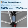 10x20 Heavy Duty Pop Up Canopy with 2 Sidewalls, Portable Roller Bag, Adjustable Height, Includes Weight Bags, Stakes & Ropes - 3 of 4