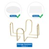 Unique Bargains Glossy Gold Stain-resistant Scratch-proof Metal Coaster Holder 3 Pcs - 4 of 4