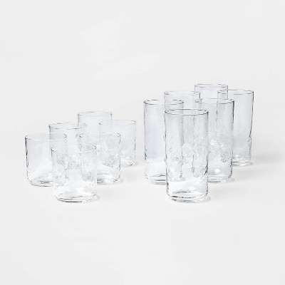12pc Glass Torrington Highball and Double Old Fashion Glasses Set - Threshold™