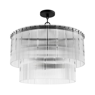 Hunter Fans 24" Ontario Ceiling Light Matte Black - Elegant 6 Light Chandelier for Dining Rooms, Bedrooms & Foyers