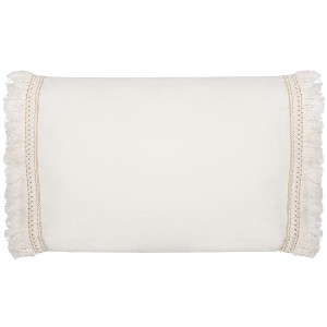 Larna Pillow - Beige - 12" X 20" - Safavieh - 1 of 4