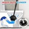 Aoibox 2 in 1 Toilet Plunger and Brush Set with Extended Handle, Bathroom Cleaning Tools, Toilet Brush Plunger Combo for Deep Cleaning - 3 of 4