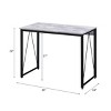INFURNIC Desks Rectangular Writing Desk with V-Shaped Metal Base for Modern Home Office Style, Easy to Assemble, Grey, 35"*18"*28" - 3 of 4