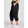 RBX Women's Lightweight Quick Drying Capris Adjustable Leg/Inseam Stretch Woven Workout Hiking Cropped Jogger Pants with Pockets - 4 of 4