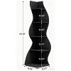 Gulches 5-Tier Corner Shelf, Modern Wall Corner Bookshelf Organizer Bookcase for Bedroom Display - 2 of 4