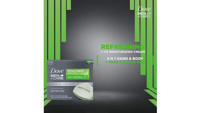 Dove Men+Care Extra Fresh Refreshing Hand &#38; Body + Face + Shave Bar Soap - 12pk/3.75oz, 2 of 10, play video