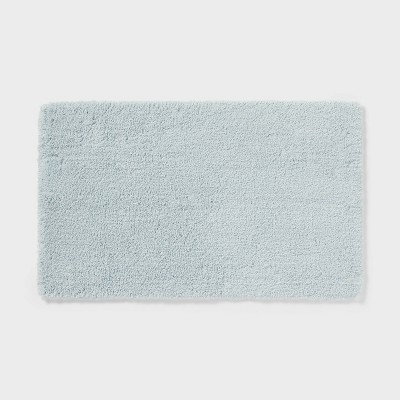 2pk Fuzzy Foam Bath Rug Gray - Threshold