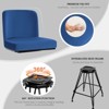 Bekrvio 26" Swivel Counter Height Bar Stools with Back-Faux Leather/Velvet Upholstered, V-Shaped Metal Legs-Modern Counter Stools for Kitchen Island - 3 of 4