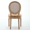 Okak French Style Dining Chairs Set of 2, Solid Wood Frame with Antique Painting & Velvet Upholstery, Nailhead Trim & Steel Spring Cushion - 4 of 4