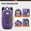MaseiKar Small Backpack 20L Hiking Backpack Lightweight Travel Daypack for Women Men(Purple) - 4 of 4