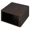 PAGED Square Coffee Table Farmhouse Center Table with Storage, 2-Tier End Table with Half Open Storage Compartment for Living Room - 4 of 4
