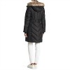 Women's Mid Length Faux Fur Hooded Puffer Jacket - Larry Levine - 2 of 2