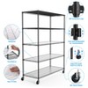 NicBex 82.00" 5-Tier Bookshelf with Wheels & Shelf Liners Bookcases for Living Room Home Office - 4 of 4