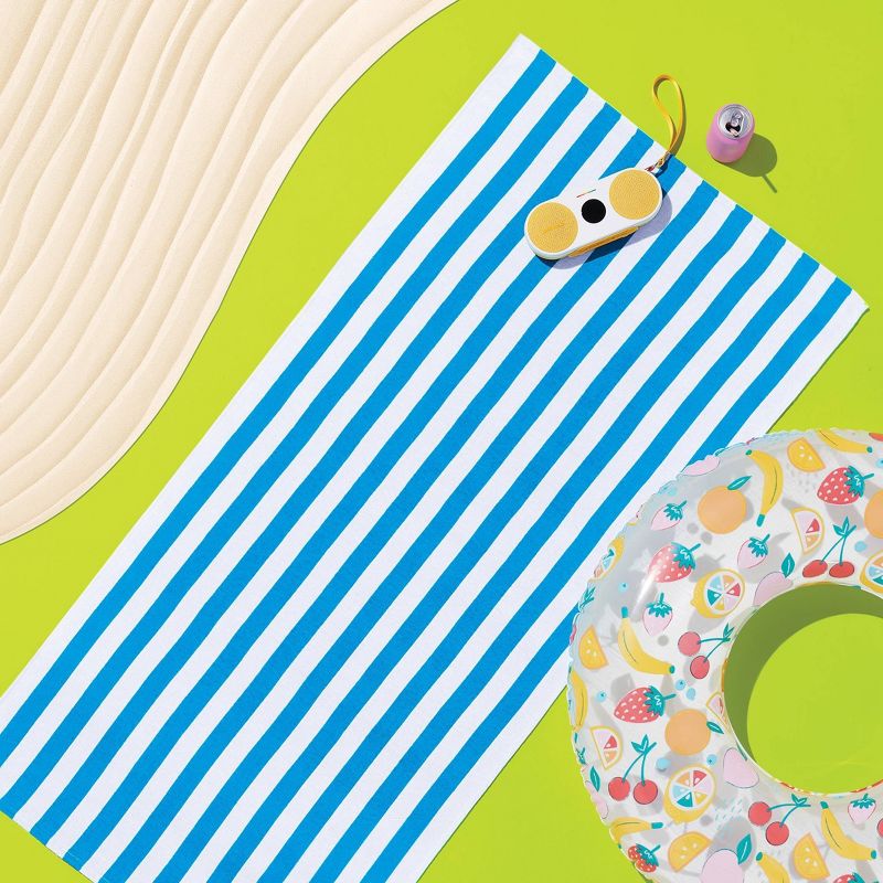 Striped Beach Towel Blue/White - Sun Squad&#8482;, 2 of 5
