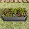 Black Metal Raised Bed Garden 4×2×1ft for Flower Planters, Vegetables Herb - 2 of 4