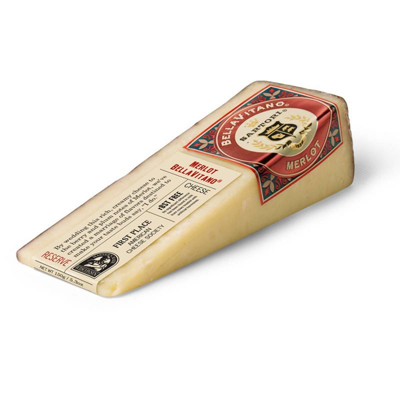 Sartori Bellavitano Merlot Cheese Wedge - 150g, 1 of 4