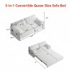 NicBex Upholstered Loveseat Sofa Modern 3 in 1 Convertible Sleeper Sofa Bed with Side Pockets Velvet Fabric 2 Seater Couch for Living Room - 3 of 4