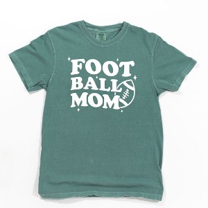 Simply Sage Market Football Mom Stars Short Sleeve Garment Dyed Tee - 1 of 2