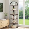 Lirago,6-Tier Corner Bookshelf – Sturdy Metal Frame with Thick Boards – Compact Storage for Apartments, Offices & Small Spaces - 3 of 4