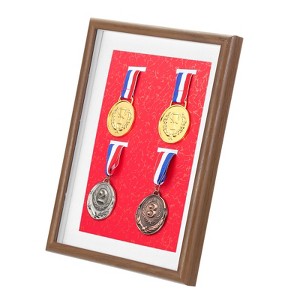 Unique Bargains Shadow Box Multifunctional Sports Medal Display Case 1 Pc - 1 of 4