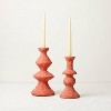 Short Clay Taper Candle Holder Red - Opalhouse™ designed with Jungalow™ - image 4 of 4
