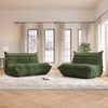 SYFERLORY Soft Beanbag Chair Set of 2，Bean Bag Chairs for Teens with High-Resilience Foam, Non-Slip Base Floor Lounge Sofa,Living Room,Green - 3 of 4