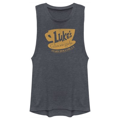 Juniors Womens Gilmore Girls Distressed Luke's Diner Logo Festival ...