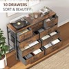 10-Drawer Dresser TV Stand, Small TV Cabinet with Metal Frame, Chest of Drawers - 4 of 4