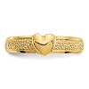 Black Bow Jewelry Heart Toe Ring in 14 Karat Yellow Gold - 4 of 4