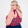 Calypsa Women's Plus Size One Shoulder Layla Crop Swim Top WIth Built In Bra - 3 of 4