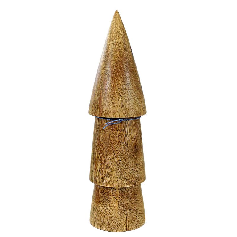 Ganz 9.5 Inch Large Mangowood Tree Three Tiered Tree Sculptures, 1 of 4