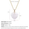 Natural Stone Heart Gemstone Healing Crystal Pendant Lucky Blessing Energy Necklace for Women Men - 4 of 4